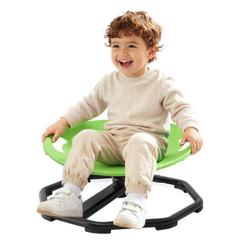Spinning Chair for Autistic Kids Ages 2-6 Autism Sensory Toy 110 LBS, Sensory Swivel Seat Products for Children ADHD, Training Body Coordination Balance, 16.9" L x 14" W, Rounded Shape, Green