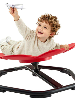 Spinning Chair for Autistic Kids Ages 3-12 Autism Sensory Toy 220 LBS, Sensory Swivel Seat Products for Children ADHD, Training Body Coordination Balance, 20.7" L x 20.7" W, Flower Shape, Red