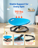 Spinning Chair for Autistic Kids Ages 2-6 Autism Sensory Toy 110 LBS, Sensory Swivel Seat Products for Children ADHD, Training Body Coordination Balance, 16.9" L x 14" W, Rounded Shape, Blue
