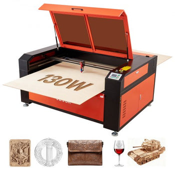130W CO2 Laser Engraver, 55 x 35 in, CO2 Laser Engraver Cutter Machine with Water Chiller, 2 Way Pass Air Assist, 1200 mm/s Speed, Autofocus Engraving Cutting Machine, for Wood Acrylic Glass