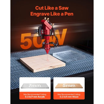 50W CO2 Laser Engraver, 20 x 12 in, CO2 Laser Engraver Cutter Machine with 4 Way Pass Air Assist, Engraving Cutting Machine, Compatible with LightBurn CorelDRAW RDWorks, for Wood Acrylic Glass