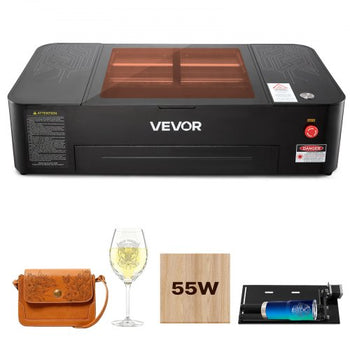 55W CO2 Laser Engraver, 20 x 12 in, Desktop CO2 Laser Engraver and Cutter Machine with 16MP Camera, Water Pump, Rotary Axis, Compatible with LightBurn CorelDRAW RDWorks, for Wood Acrylic Glass