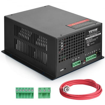 CO2 Laser Power Supply, 100W, Power Supply for 100W Laser Tube, Constant Current Protection, Open Circuit Protection, Fast Heat Dissipation, Compatible for Multi-brand Laser Engravers & Cutters