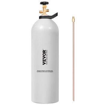 CO2 Tank, 20 lbs New Aluminum Alloy Cylinder, CO2 Air Tank with Light Spray Coating, CGA320 Valve, Handle & Purple Copper Siphon, DOT Approved Cylinder for Draft Beer Dispensing and Soda Maker
