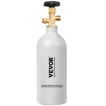 CO2 Tank, 2.5 lbs New Aluminum Alloy Cylinder, CO2 Air Tank with Light Gray Spray Coating, CGA320 Valve & Adjustable Pressure, DOT Approved Cylinder for Draft Beer Dispensing and Soda Maker