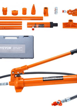 10 Ton Porta Power Kit, Portable Hydraulic Jack with 4.6 ft/1.4 m Oil Hose, Auto Body Frame Repair Kit with Storage Case for Car Repair, Truck, Farm