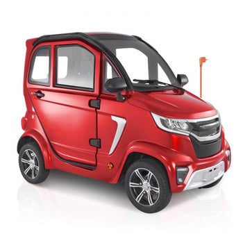 4-Wheel Enclosed Mobility Scooter for Seniors Adults, 660lbs Capacity, 3-Seater 2000W Electric Recreational Mobility Scooter 45 Miles Long Range, Remote Unlock, All-Terrain for Touring Shopping