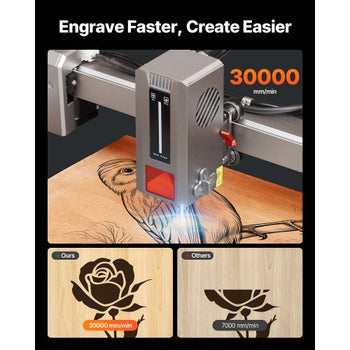 Laser Engraver, 20W, Laser Engraving and Cutting Machine with Enclosure Camera, Laser Cutter, 15.7 x 15.7 in Working Area, 30000 mm/min, for Wood, Leather, Glass, Paper, Certain Metal, Class 1