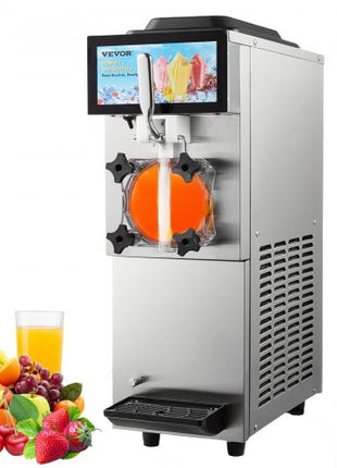 Commercial Slushy Machine, 12L / 3.17 Gal Single Tank, Cool and Freeze Modes, Stainless Steel Margarita Smoothie Frozen Drink Maker, Slushie Machine for Party Cafes Restaurants Bars Home