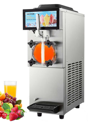 Commercial Slushy Machine, 12L / 3.17 Gal Single Tank, Cool and Freeze Modes, Stainless Steel Margarita Smoothie Frozen Drink Maker, Slushie Machine for Party Cafes Restaurants Bars Home