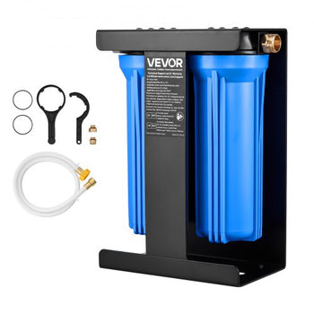 RV Water Filtration System, 2-Cartridge Water Filter System for Campers, Remove Chlorine, Bad Tastes, Odors, and Most Contaminants, RV Filter with Bracket for RVs, Boats, Vans