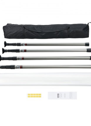 Dust Barrier Poles, Carry Bag, 10 Ft Poles with 4 Telescoping Poles, and 32.8x13.12 Ft Plastic Film, for Interior Decoration and Painting Projects