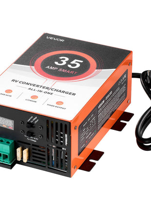 RV Power Converter, 35 Amp, 110V AC to 12V DC RV Converter Battery Charger, 4 Stage Smart Charging, 13V to 16.5V Operating Range, Compatible with Lithium Lead Acid Battery, for Camper Trailer