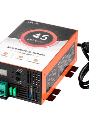 RV Power Converter, 45 Amp, 110V AC to 12V DC RV Converter Battery Charger, Multi Stage Smart Charging, 13V to 16.5V Operating Range, Compatible with Lithium & Lead Acid Battery, for Camper