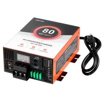 RV Power Converter, 80 Amp, 110V AC to 12V DC RV Converter Battery Charger, Multi Stage Smart Charging, 13V to 16.5V Operating Range, Compatible with Lithium & Lead Acid Battery, for Camper