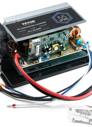 WF-8955-AD-MBA Main Board Assembly, 55 Amp, Three-Stage RV Power Converter Replacement Unit, Compatible with Lithium Lead Acid Battery, Fit for WF-8955, Parallax 7145 & 7145 Series Converters