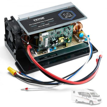 WF-8955-AD-MBA Main Board Assembly, 55 Amp, Three-Stage RV Power Converter Replacement Unit, Compatible with Lithium Lead Acid Battery, Fit for WF-8955, Parallax 7145 & 7145 Series Converters