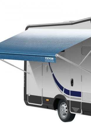 RV Awning Fabric Replacement, 19'2" Fabric Length for 20' Awning, Heavy Duty 3-Ply 16oz PVC Camper Awning Fabric, Waterproof & UV Protection Outdoor Canopy for RV, Trailer, Motorhome, Blue Fade