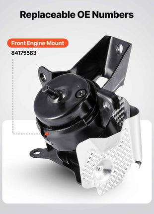Engine Motor Mount Replacement, Left Front Engine Mount, Universal Compatible with 2014–2018 Chevrolet Silverado 1500 5.3L V8, Secure Support, Heavy-duty Aluminum Construction, Black