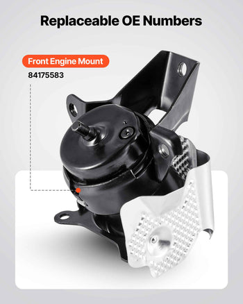 Engine Motor Mount Replacement, Left Front Engine Mount, Universal Compatible with 2014–2018 Chevrolet Silverado 1500 5.3L V8, Secure Support, Heavy-duty Aluminum Construction, Black