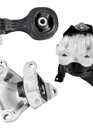Engine Motor Mount and Transmission Mount Kit Replacement, Set of 3, Compatible with 2012–2013 Honda Civic 1.8L Coupe, Replace OE# A65048, A65021, A65087, Secure Support