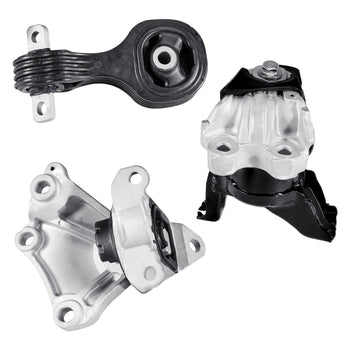 Engine Motor Mount and Transmission Mount Kit Replacement, Set of 3, Compatible with 2012–2013 Honda Civic 1.8L Coupe, Replace OE# A65048, A65021, A65087, Secure Support
