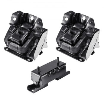 Engine and Transmission Motor Mount Kit Replacement, Set of 3, Compatible with 20072013 Chevrolet Silverado 1500 5.3L V8, Replace OE# A5365, A5365, A2638, Secure Support