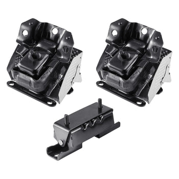 Engine and Transmission Motor Mount Kit Replacement, Set of 3, Compatible with 2007–2013 Chevrolet Silverado 1500 5.3L V8, Replace OE# A5365, A5365, A2638, Secure Support