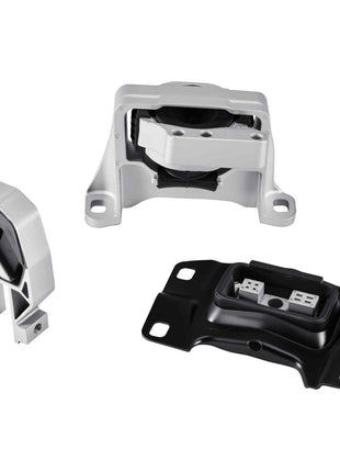 Engine and Transmission Motor Mount Kit Replacement, Set of 3, Compatible with 2013–2019 Ford Escape 2.0L L4, Replace OE# A5612, A5631, A5520, Secure Support