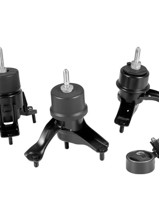 Engine and Transmission Motor Mount Kit Replacement, Set of 4, Compatible with 2007–2011 Toyota Camry 2.4L L4, Replace OE# A62009, A4207, A4211, A4274, Secure Support