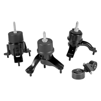 Engine and Transmission Motor Mount Kit Replacement, Set of 4, Compatible with 2007–2011 Toyota Camry 2.4L L4, Replace OE# A62009, A4207, A4211, A4274, Secure Support