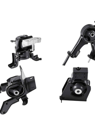 Engine and Transmission Motor Mount Kit Replacement, Set of 4, Compatible with 2009–2013 Toyota Corolla 1.8L L4, Replace OE# A62015, A62039, A62027, A62023, Secure Support