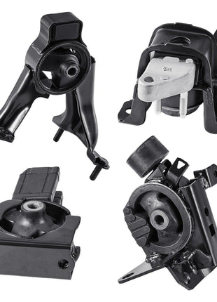 Engine and Transmission Motor Mount Kit Replacement, Set of 4, Compatible with 2003–2008 Toyota Corolla 1.8L L4, Replace OE# A4220, A4219, A4218, A4221, Secure Support
