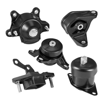 Engine Motor Mount and Transmission Mount Kit Replacement, Set of 5, Compatible with 2008-2012 Honda Accord 2.4L L4 and 2009-2013 Acura TSX 2.4L, Replace OE# A4565 A4572 A4570 A4584 A4561