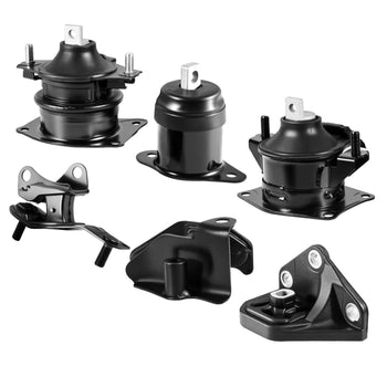 Engine Motor Mount and Transmission Mount Kit Replacement, Set of 6, Compatible with 2003–2007 Honda Accord 2.4L L4, Replace OE# A4526HY, A4517, A4516, A4510, A4509, A4542, Secure Support