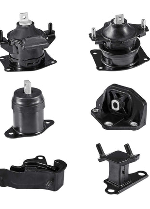 Engine Motor Mount and Transmission Mount Kit Replacement, Set of 6, Compatible with 2003–2007 Honda Accord 3.0L V6, Replace OE# A4526HY, A4517, A4527HY, A4524, A4544, A4525, Secure Support