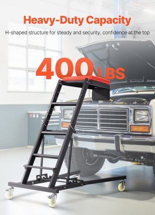 Automotive Top Creeper, Engine Creeper 42.5"-64.8", 400 LBS Capacity High Top Creeper, 4 Swivel Caster Wheels, Padded Deck,  Creeper for Home Garage, Workshop Repair Maintenance