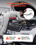 Top Automotive Creeper 48"-76" Adjustable with Folding Mechanical Arm, Foldable High Top Engine Creeper, 400LBS Heavy-Duty Support, Stable H-Shaped Base, 6-Wheel Smooth Rolling for Auto Repair
