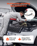Top Automotive Creeper 48"-64" Adjustable with Folding Mechanical Arm, Foldable High Top Engine Creeper, 400LBS Heavy-Duty Support, Stable I-Shaped Base, 4-Wheel Smooth Rolling for Auto Repair