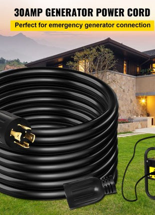 Generator Extension Cord 40 Foot 10 Gauge Extension Wire 30 Amp SJTW Cable