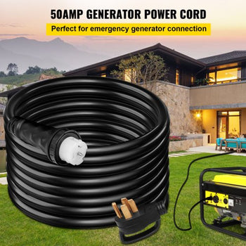 75Ft 50 Amp Generator Extension Cord,N14-50P & SS2-50R & CS6364  4 Prong, 50 Amp Generator Cord 125V 250V with Twist Lock Connectors, Generator Power Cord