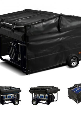 Generator Cover, 34 x 26 x 21 Inch Waterproof Universal Generator Cover for Most Generators 3500-12000 Watt, Portable Generator Running Cover with Heavy Duty Thicken 420D Oxford Fabric, Black