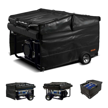 Generator Cover, 34 x 26 x 21 Inch Waterproof Universal Generator Cover for Most Generators 3500-12000 Watt, Portable Generator Running Cover with Heavy Duty Thicken 420D Oxford Fabric, Black
