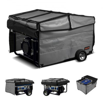 Generator Cover, 34 x 26 x 21 Inch Waterproof Universal Generator Cover for Most Generators 3500-12000 Watt, Portable Generator Running Cover with Heavy Duty Thicken 420D Oxford Fabric, Grey