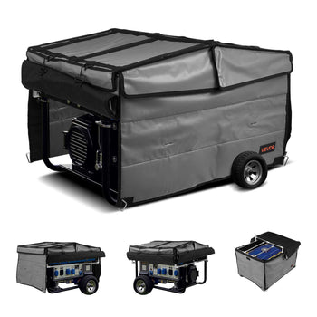 Generator Cover, 34 x 26 x 21 Inch Waterproof Universal Generator Cover for Most Generators 3500-12000 Watt, Portable Generator Running Cover with Heavy Duty Thicken 420D Oxford Fabric, Grey
