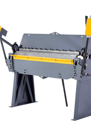 Box and Pan Brake, 48 in Sheet Metal Bending Brake, 12-Gauge Mild Steel Capacity, 0-135 Degree Adjustable, Metal Bender Machine with 8 Fingers, Heavy-Duty Aluminum Folder for Precise Bending
