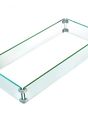 Fire Pit Wind Guard Fire Pit Tempered Glass Wind Guard Fence (29.5 x 13.6 x 4 Inch)