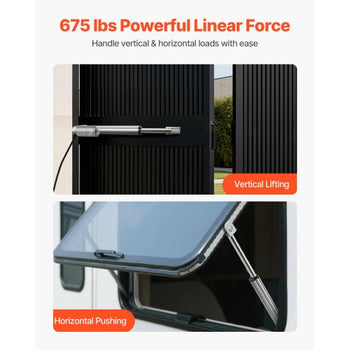 12V Linear Actuator, 8 Inch IP65 Waterproof Linear Actuator, 675lbs/3000N 0.2"/s Motion Actuators with Mounting Bracket for Outdoor Use