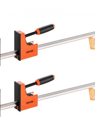 Bar Clamps for Woodworking, 2-Pack 36 inch Parallel Clamp Set, F-Clamp with 1500 lbs Load Limit, Even Pressure, High-strength Plastic and Carbon Steel, for Woodworking Metal Working, Orange