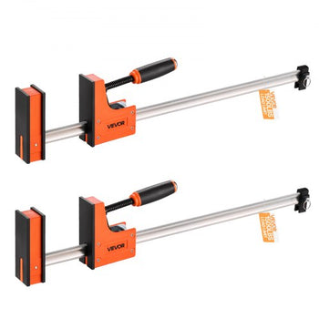 Bar Clamps for Woodworking, 2-Pack 36 inch Parallel Clamp Set, F-Clamp with 1500 lbs Load Limit, Even Pressure, High-strength Plastic and Carbon Steel, for Woodworking Metal Working, Orange